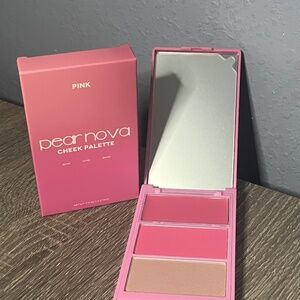 Pear Nova Cheek Palette PINK 3 Shades Beam Cream Vivid‎ Matte Spark Pearl NEW